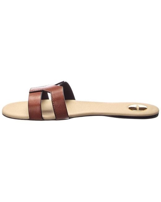 Saint Laurent Brown Mabrouka Leather Sandal