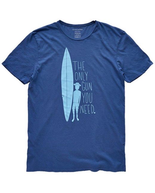 Outerknown Blue Only Gun You Need T-shirt for men