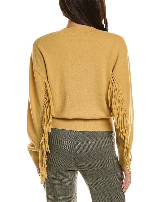 Sandro Yellow Wool & Cashmere-blend Sweater