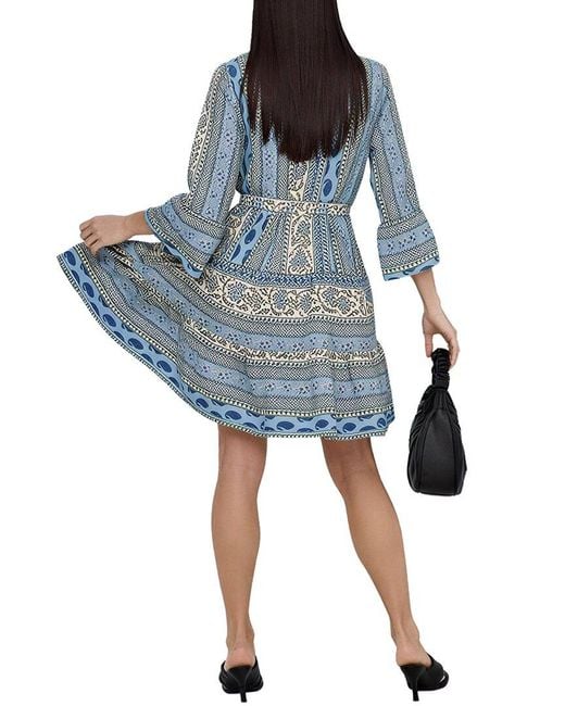 AMINA GLAM Blue Mini Dress