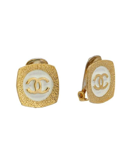 Chanel Metallic Tone Cc Earrings (Authentic Pre-Owned)