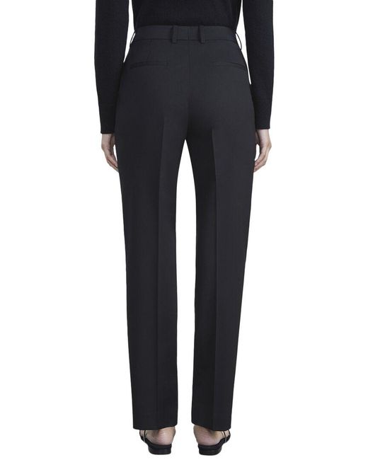 Lafayette 148 New York Black Clinton Wool-Blend Ankle Pant