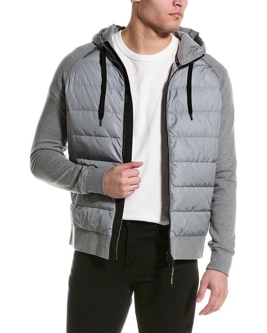 Canada Goose Gray Quilted Down Front Jacket for men