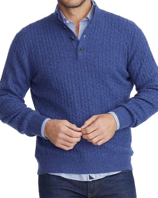 UNTUCKit Blue Luxe Cashmere Sweater for men