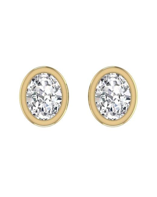 Lab Grown Diamonds Metallic 14k 1.00 Ct. Tw. Lab Grown Diamond Earrings