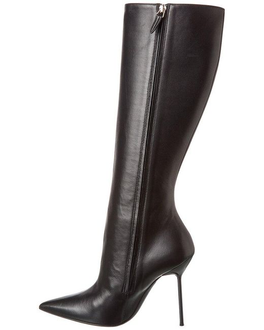 Paris Texas Black Lidia Leather Knee-high Boot