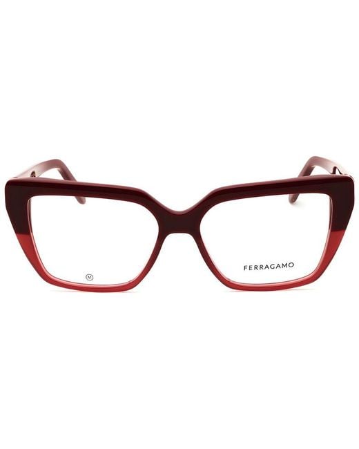 Ferragamo Brown 53Mm Optical Frames