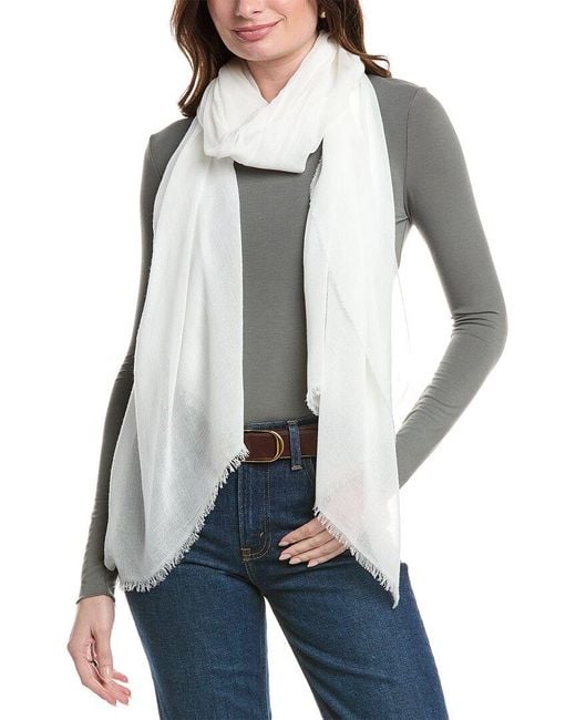 Bruno Magli Gray Cashmere-Blend Crinkle Wrap