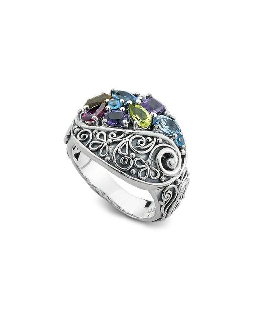 Samuel B. White Silver 1.56 Ct. Tw. Gemstone Balinese Ring