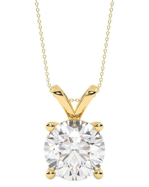Lab Grown Diamonds Metallic 14k 4.00 Ct. Tw. Lab-grown Diamond Necklace