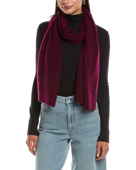 Phenix Red Featherweight Solid Cashmere Scarf
