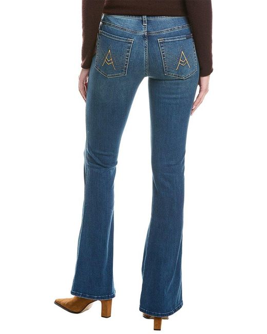 7 For All Mankind Blue A Pocket Authentic Malimo Flare Jean