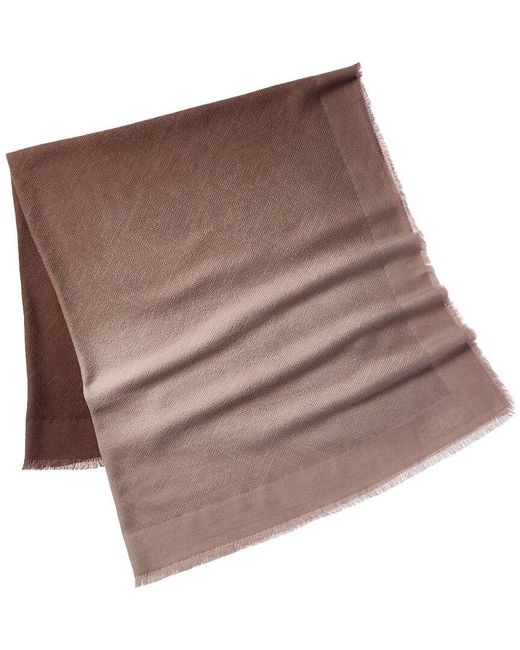 Fendi Brown Ff Wool Shawl