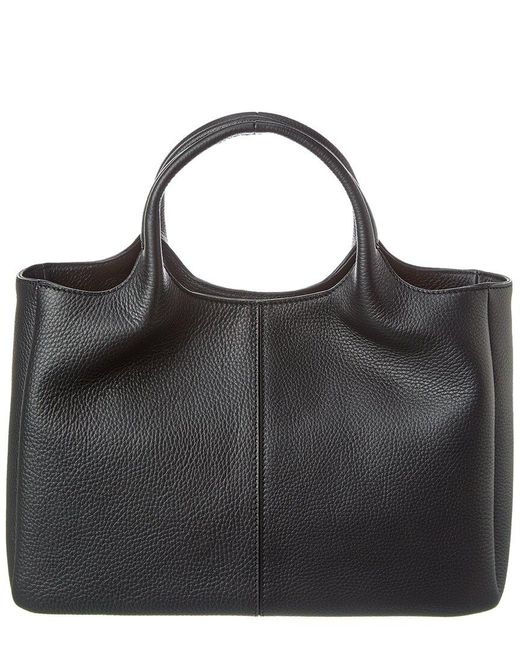 Tod's Black Logo Leather Tote