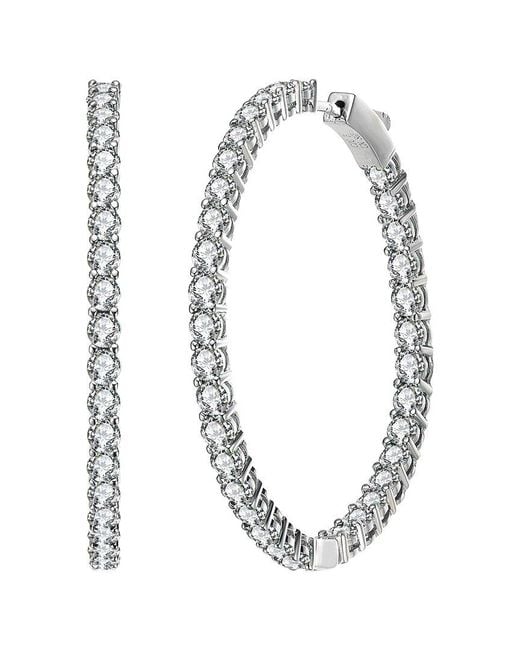 Genevive Jewelry White Large Hoops