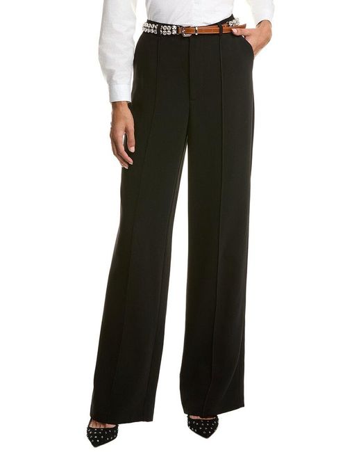 Cinq À Sept Black Rhinestone Belt Ester Pant