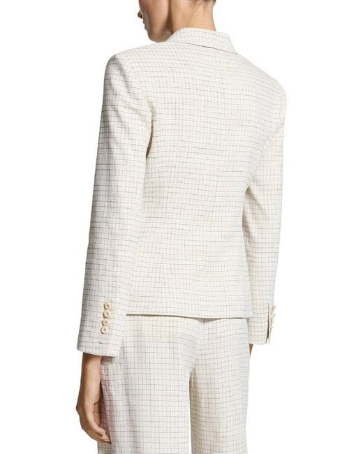 Theory White Linen-Blend Jacket