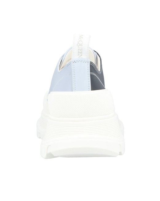 McQueen Blue Tread Slick Canvas Shoe for men