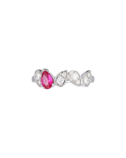Gregg Ruth Pink 14K 0.67 Ct. Tw. Diamond & Ruby Ring