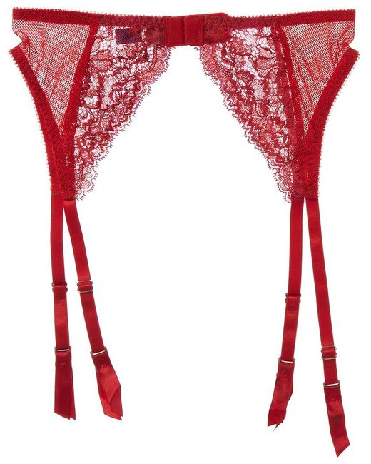 Journelle Red Chloe Suspender Belt
