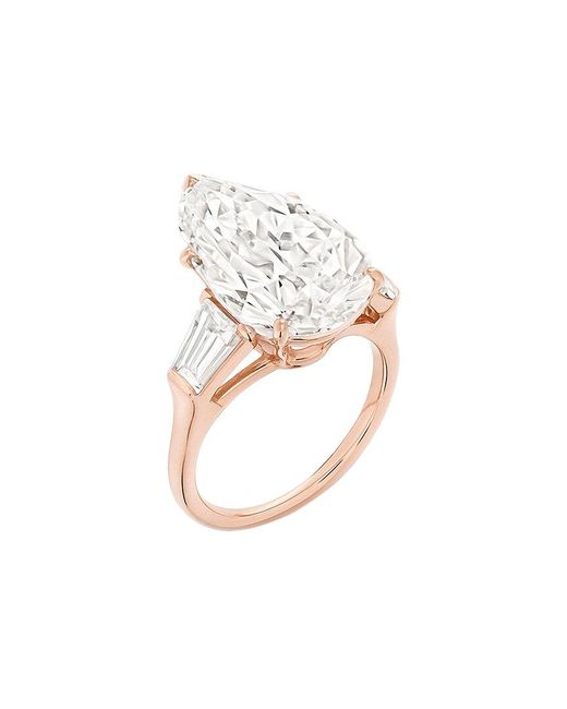 Lab Grown Diamonds White 14K Rose 10.00 Ct. Tw. Lab-Grown Diamond Ring