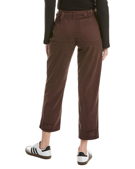 Michael Stars Brown Maxine Convertible Straight Leg Pant