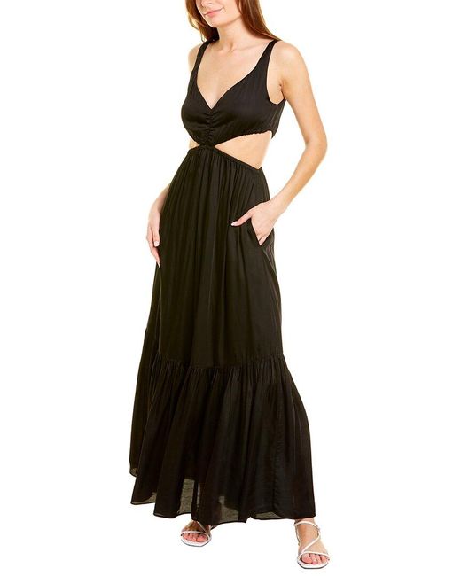 Ash Black Pari Cutout Maxi Dress