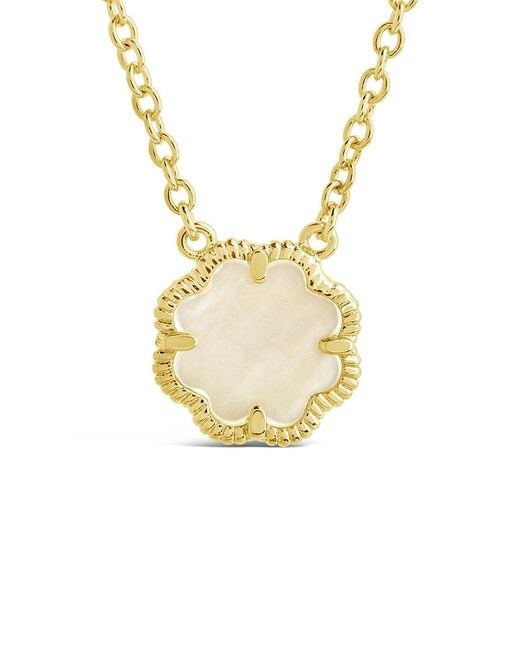 Sterling Forever Metallic 14k Plated Pearl Pendant Necklace