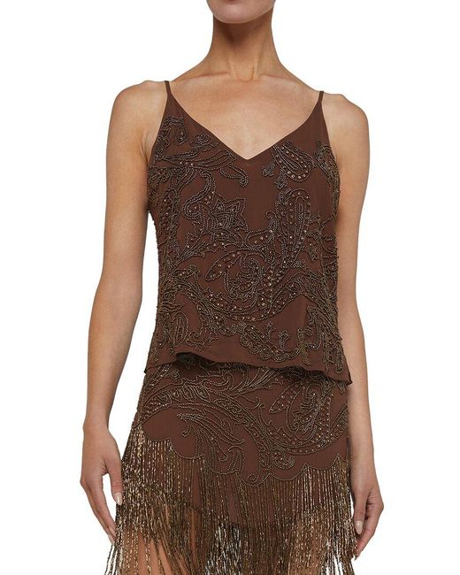 L'Agence Brown Kass Tank Top