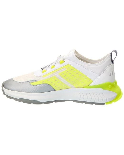 Tod's White Leather & Canvas Sneaker for men