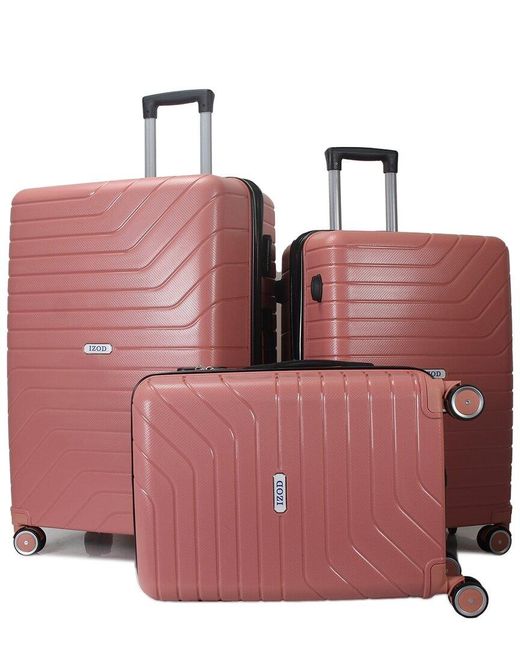 Izod Celina Designer 3pc Luggage Set in Pink | Lyst Canada