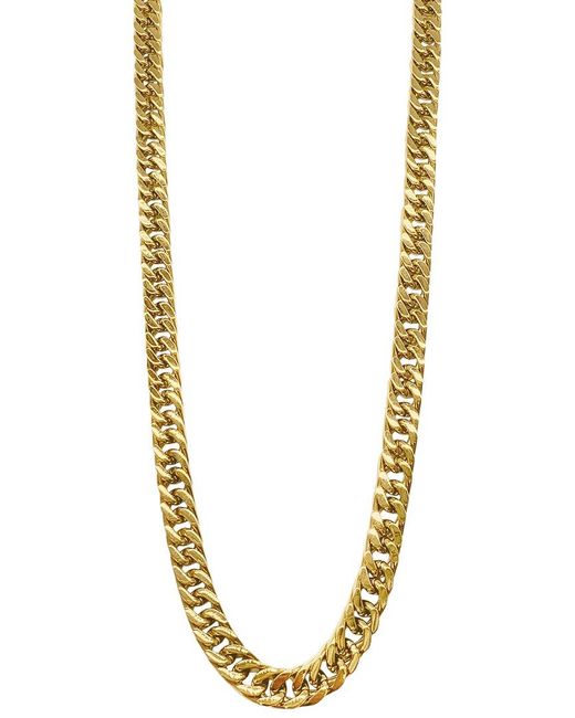 Adornia Metallic 14k Plated Water Resistant Extra Thick 9mm Cuban Chain Necklace for men