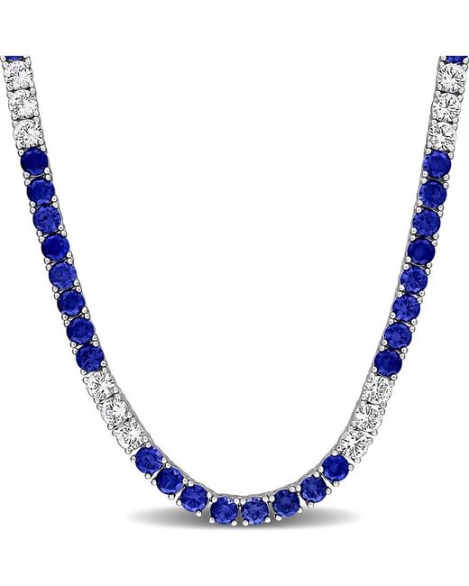 Rina Limor Blue 30.24 Ct. Tw. Lab-Grown Sapphire Strand Necklace