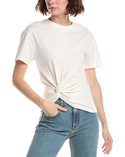 Rag & Bone White Mia Draped T-Shirt