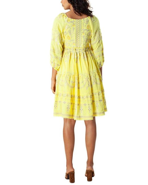 Hale Bob Yellow Mini Dress