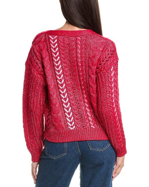 Cinq À Sept Red Nyla Cardigan