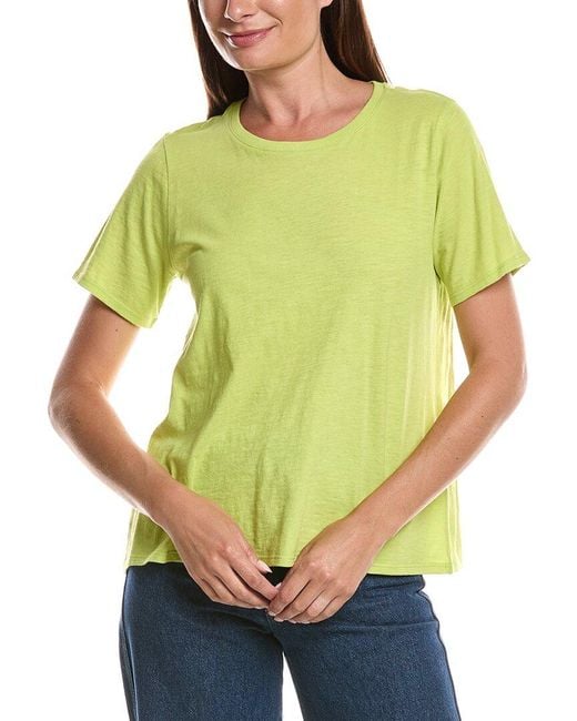 Eileen Fisher Green Crewneck T-Shirt