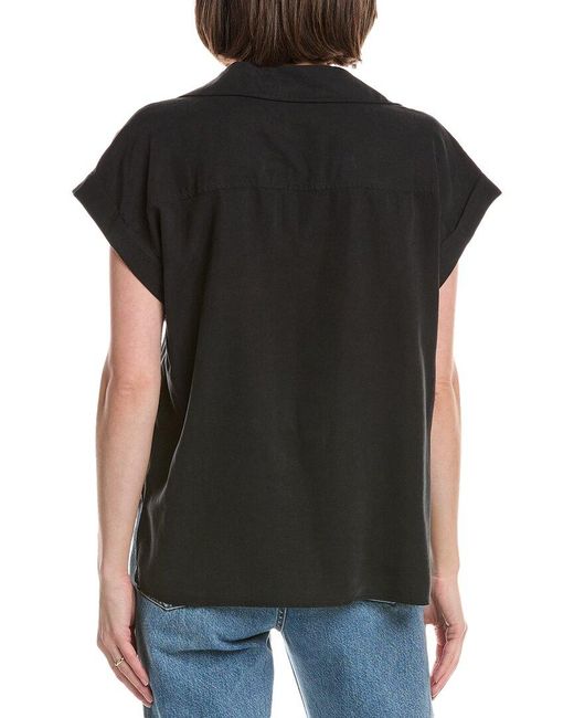 Bella Dahl Black Two Pocket Button-up Shirt