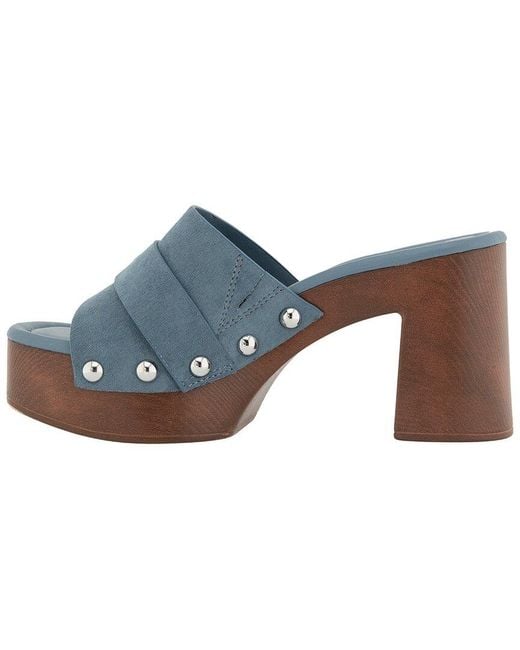 Rebecca Minkoff Blue Jade Wood Heel Sandal