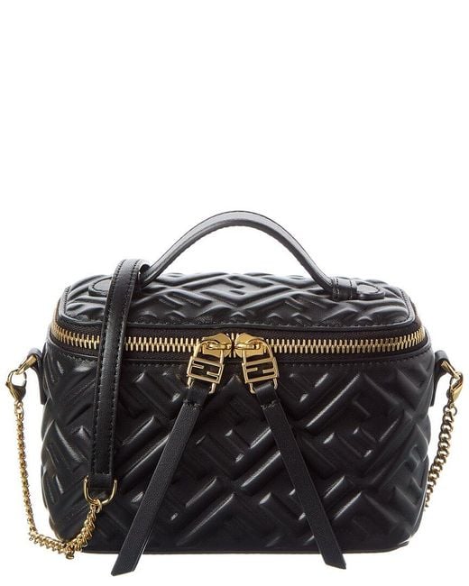Fendi Black Ff Leather Vanity Case (Authentic Pre-Loved)