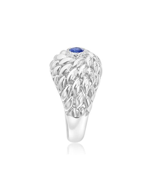 Diana M Multicolor Fine Jewelry 14k 0.42 Ct. Tw. Diamond & Sapphire Ring