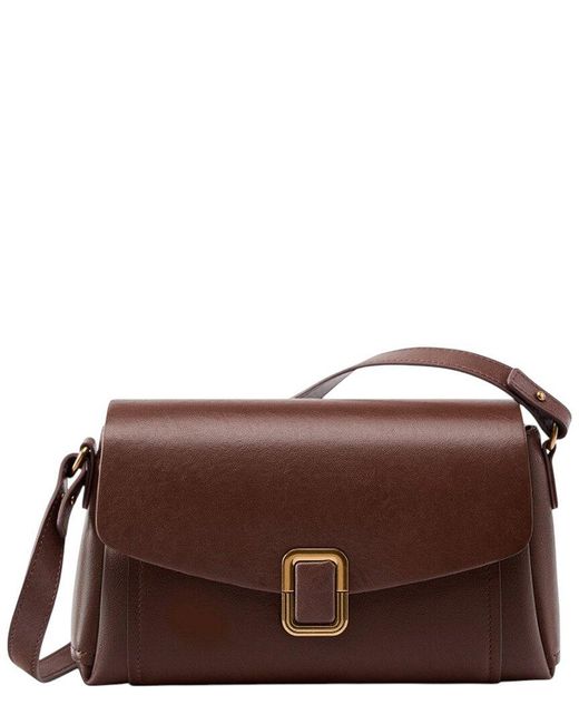 Adele Berto Brown Leather Shoulder Bag