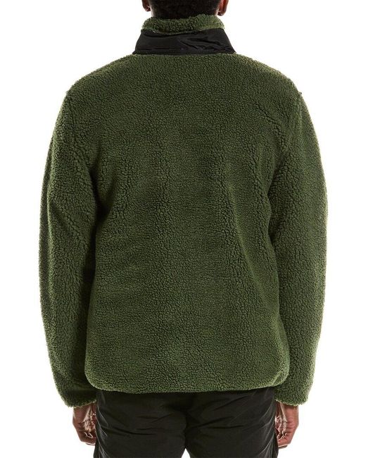 Spyder Green Teddy Fleece Jacket for men