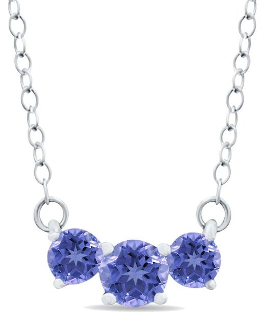 Gemstones Blue 14k 0.96 Ct. Tw. Tanzanite Necklace