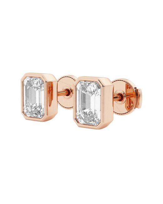Lab Grown Diamonds Metallic 14K Rose 2.00 Ct. Tw. Lab-Grown Diamond Studs