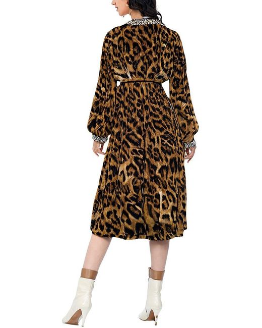 Tedora Brown Midi Dress