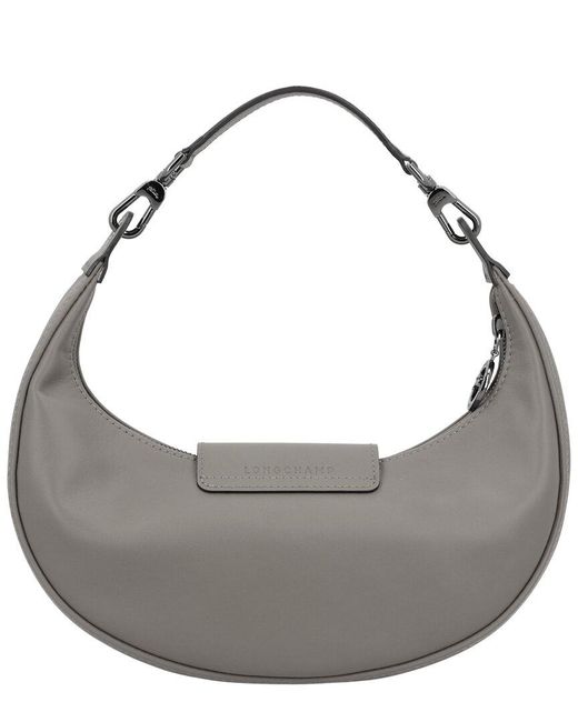 Longchamp Gray Le Pliage Xtra Leather Shoulder Bag