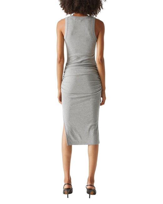 Michael Stars Gray Ulla Scoop Neck Midi Dress