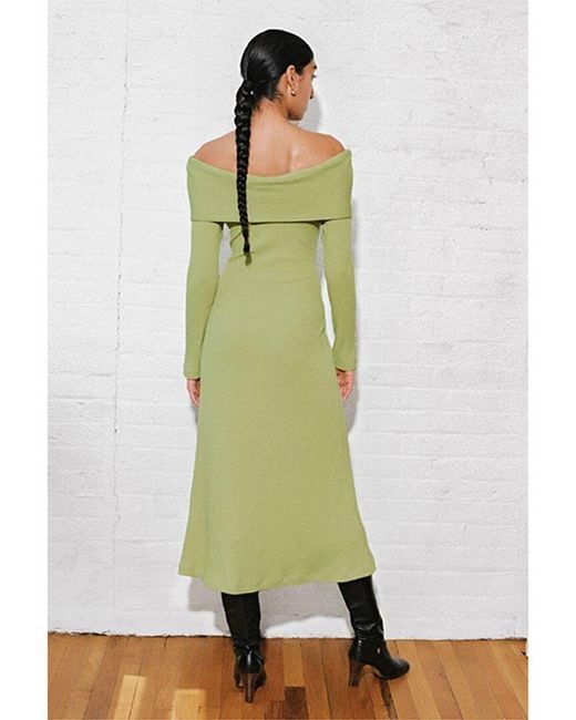 Mara Hoffman Green Emery Linen-blend Midi Dress