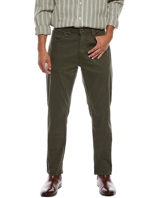 Karl Lagerfeld Green Stretch Slim Leg Linen-Blend Jean for men